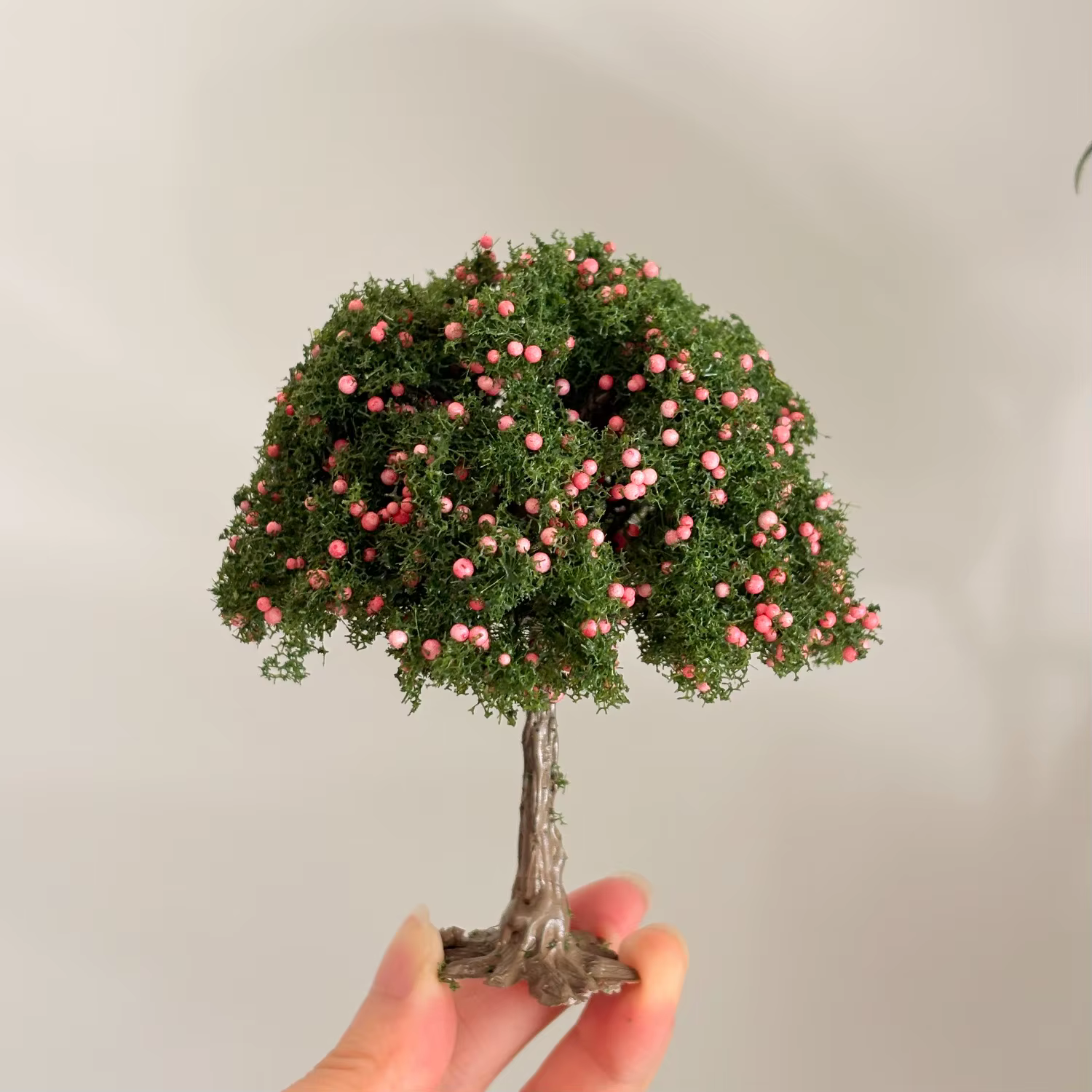 Arbre fruitier ferroviaire modèle réaliste, décor de ferme Miniature d'arbre fruitier en plastique, 