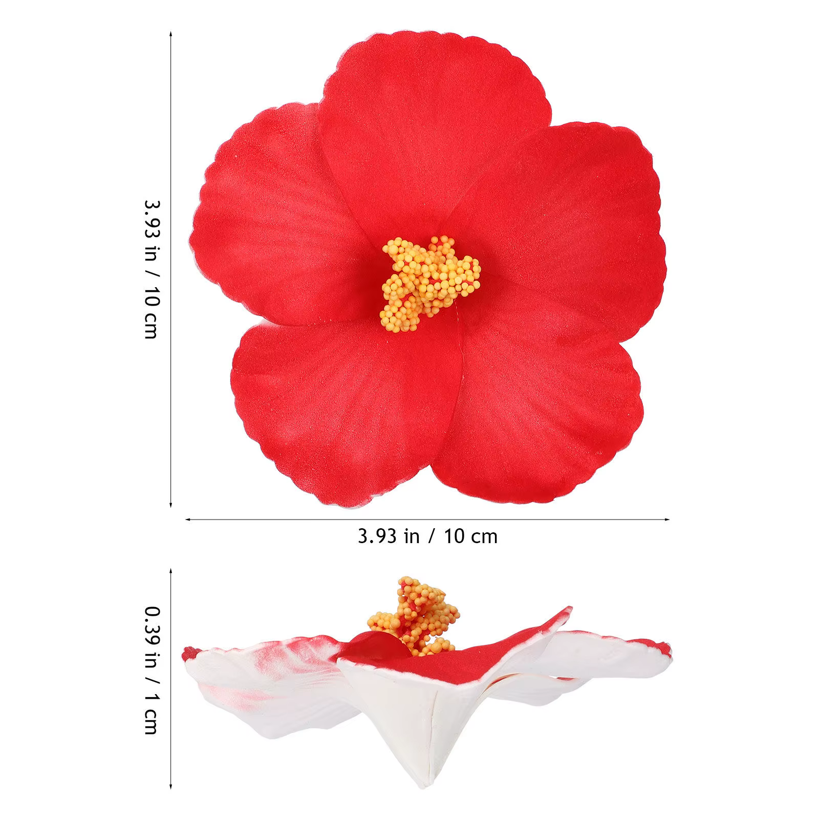 Fleurs d'hibiscus artificielles, 10 pièces, têtes de fleurs hawaïennes parfaites pour les décoration