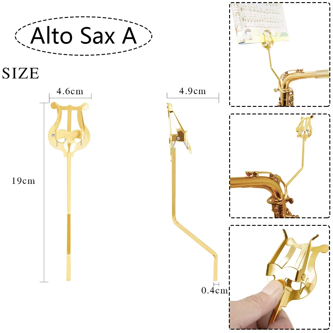 Supports de musique trompette flûte vents Saxophone Alto feuille de marche Portable supports de musi