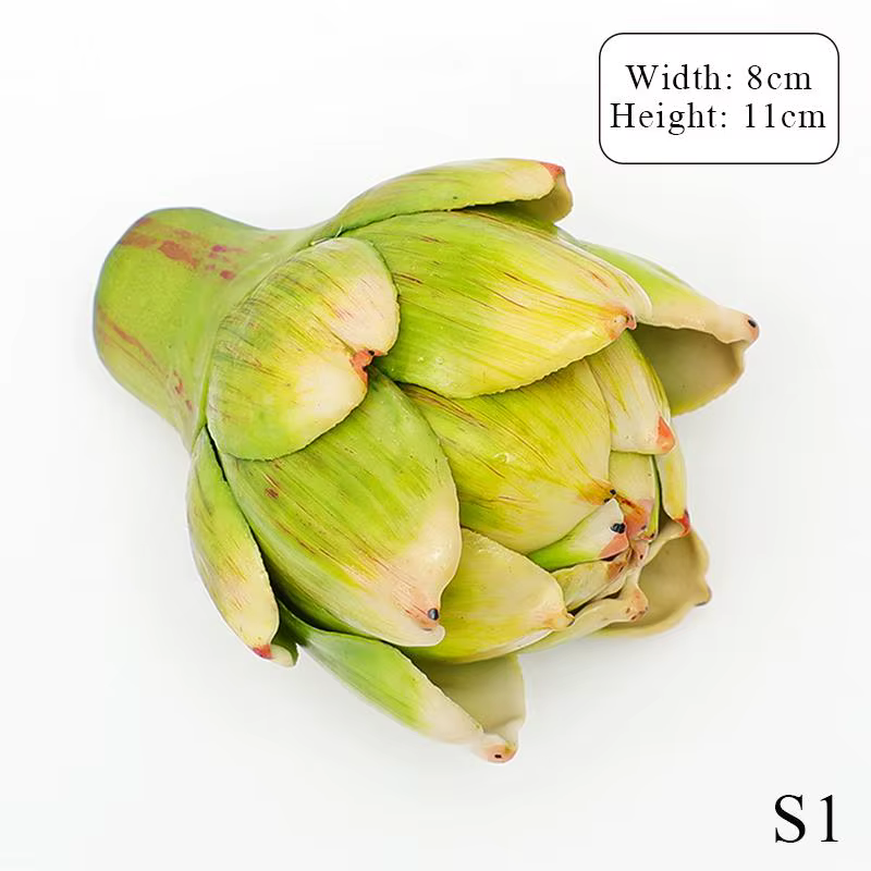 Modèle d'artichaut artificiel, remplissage de vase, légumes et fruits artificiels, fausse plante, dé