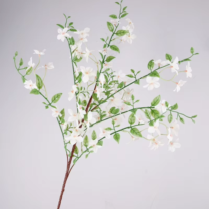 6 pièces de fleurs artificielles en soie, branche longue de 92 cm, plante d'osmanthus parfumée, déco