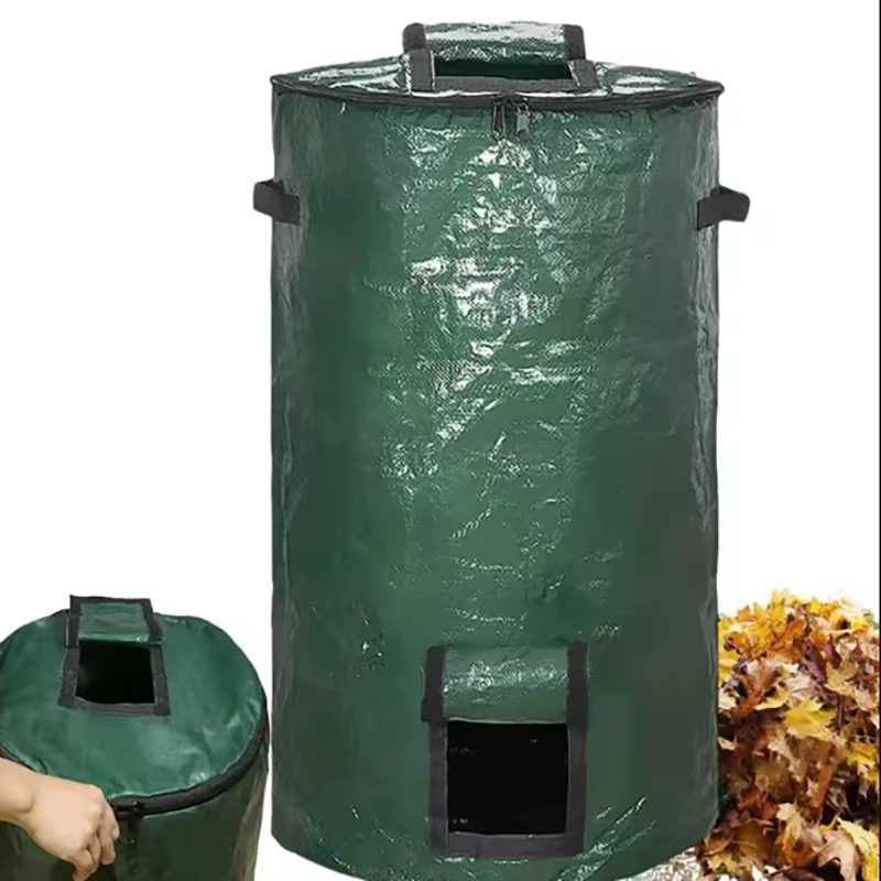 【S】Sac à compost refermable, réutilisable, sac à engrais organique, sac à feuilles pour jardinage, s