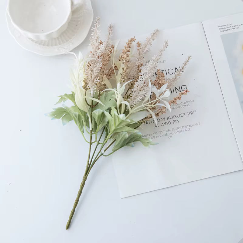 1pc plantes artificielles lavande gypsophile fleurs Bouquet PE fête de mariage maison chambre Table 
