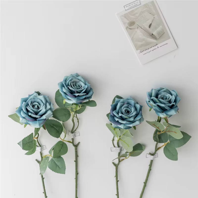 Branche de Rose pour Bouquet de mariée de mariage, fleur rétro, faux matériau Floral, décoration d'i