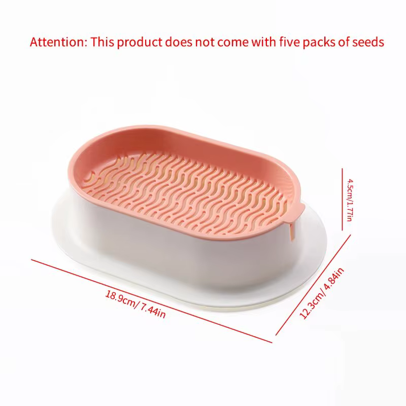Nouveau plat de germination de chat de compagnie Pot de culture plante hydroponique chat herbe Germi