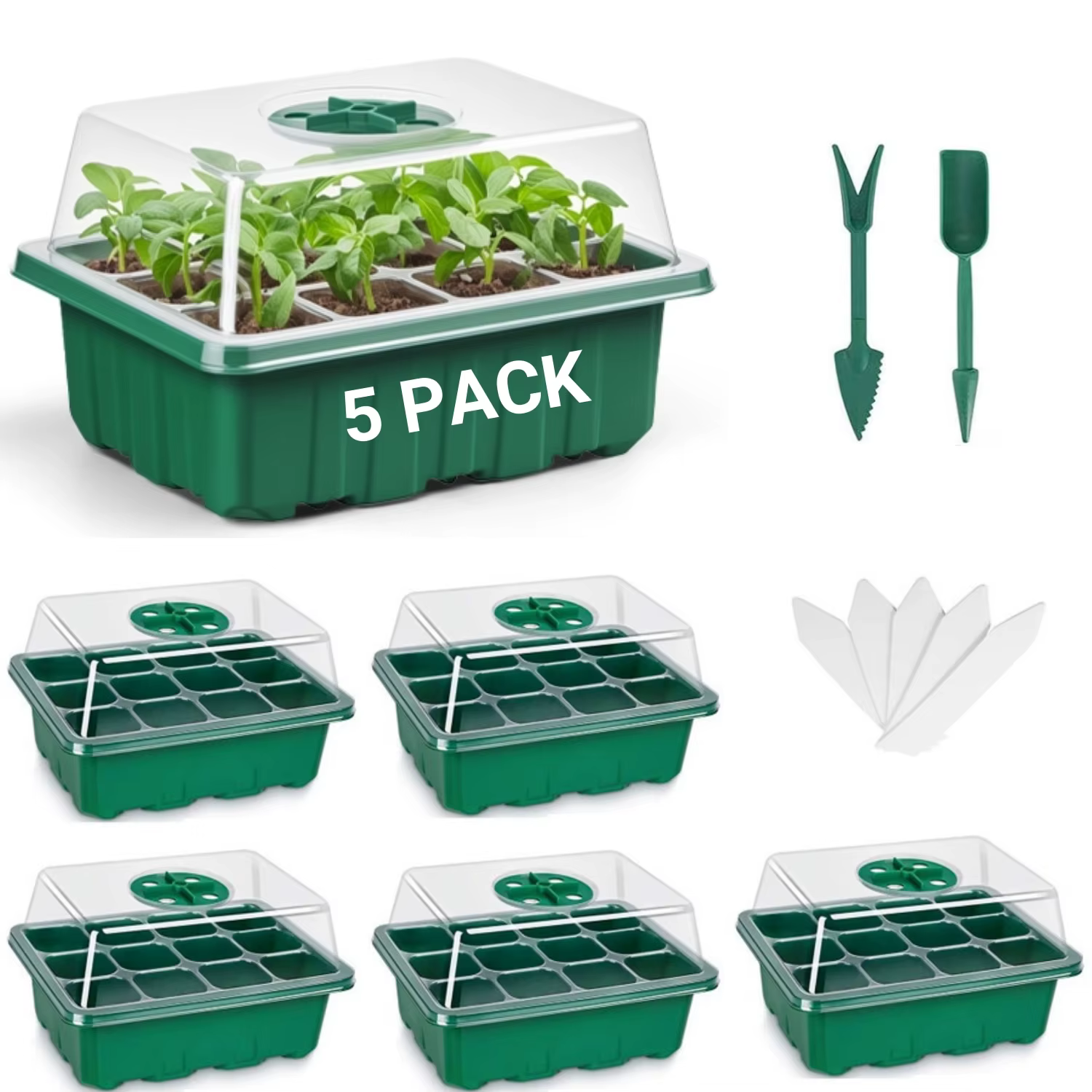 Plateau de démarrage de graines avec trou de Ventilation, 12 grilles, boîte de plantation de culture