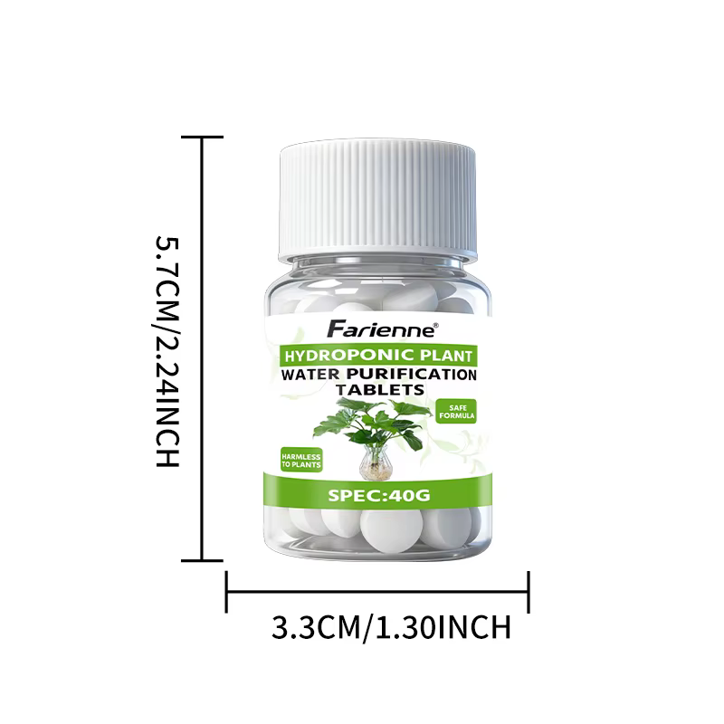 Comprimés de purification d'eau hydroponique 40g pour fleurs fraîches coupées, nettoient les vases, 