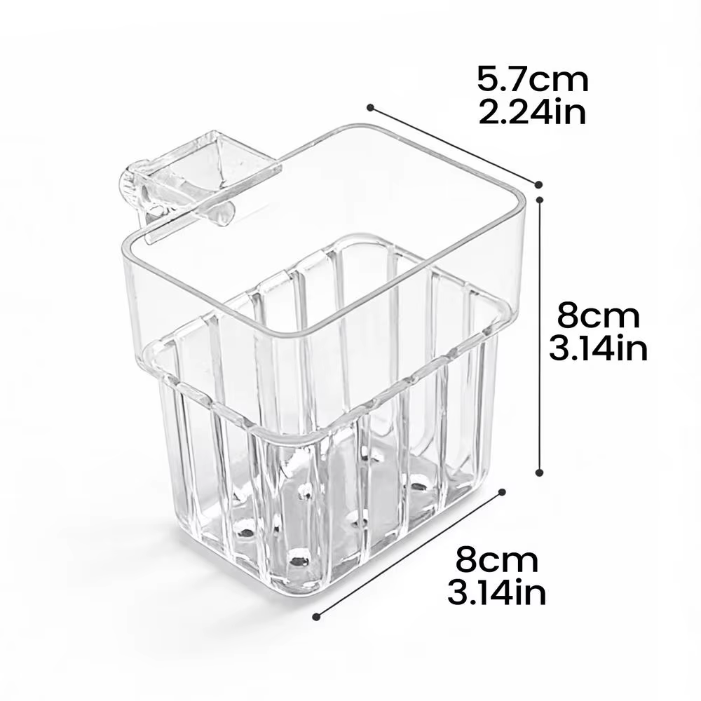 Pot porte-plante d'aquarium suspendu Transparent, pour système hydroponique d'aquarium, décor de lie