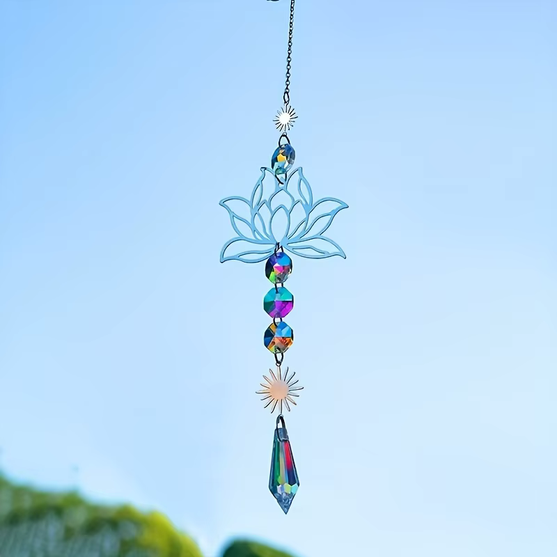 Attrape-soleil en cristal Élen métal Lotusand, breloque, fait à la main, adapté au vent de la maison