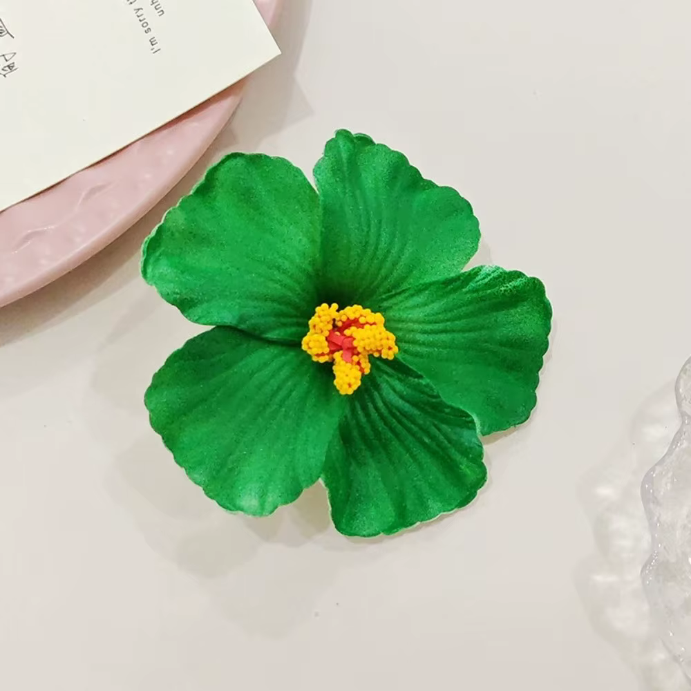 Pinces à cheveux Hawaïennes Fleur d'œuf, Coiffe Bohème Fleur Hibiscus, Épingles à Cheveux Décorative
