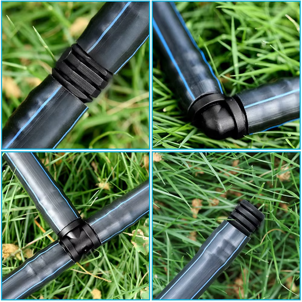 2pcs 25mm 1 "PE tuyau connecteur eau de jardin mini tuyau d’irrigation goutte à goutte connecteur de