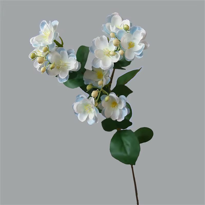 Fleurs artificielles en soie blanches de jasmin, petites fleurs pour la décoration de Noël, de la ma