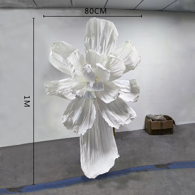 Grande fleur en papier Iris artificielle, décoration murale de fond de mariage, fête, événement, fen