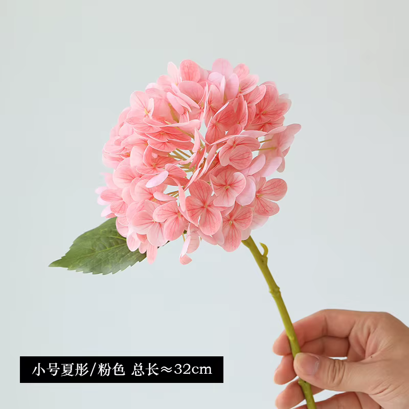 Fleurs d'hortensia artificielles hydratantes film en latex vrai toucher, décoration d'intérieur chem