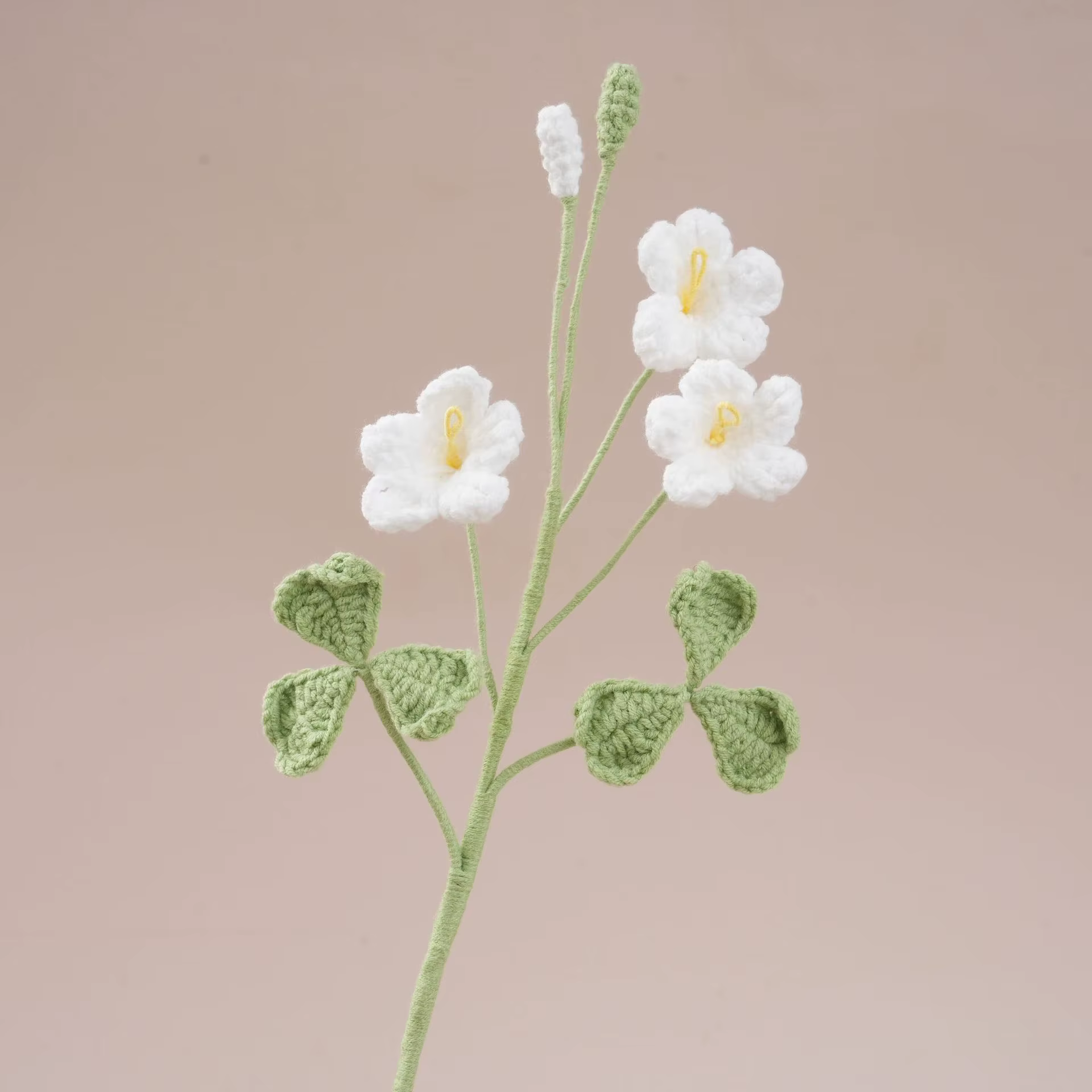 Bouquet au Crochet Oxalis mignon, jolies fleurs tricotées, fausse fleur créative avec bourgeon, cade