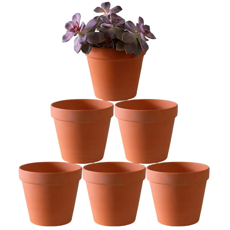 Pots Terra Cotta de 4.5 pouces, 6 pièces, jardinière en poterie, Pots de fleurs Cactus, Pot Succulen