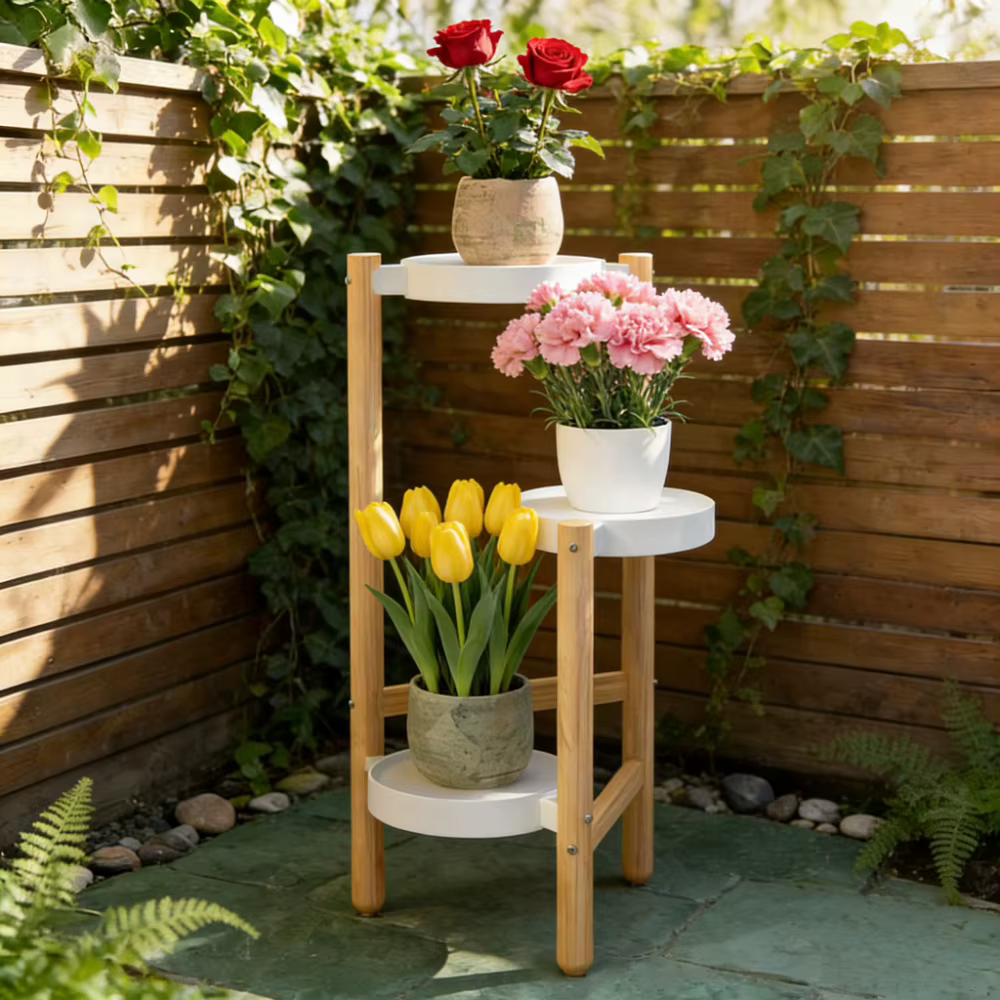 Support de fleurs de balcon multicouche, étagères pour plantes, support d'angle pour plantes, présen