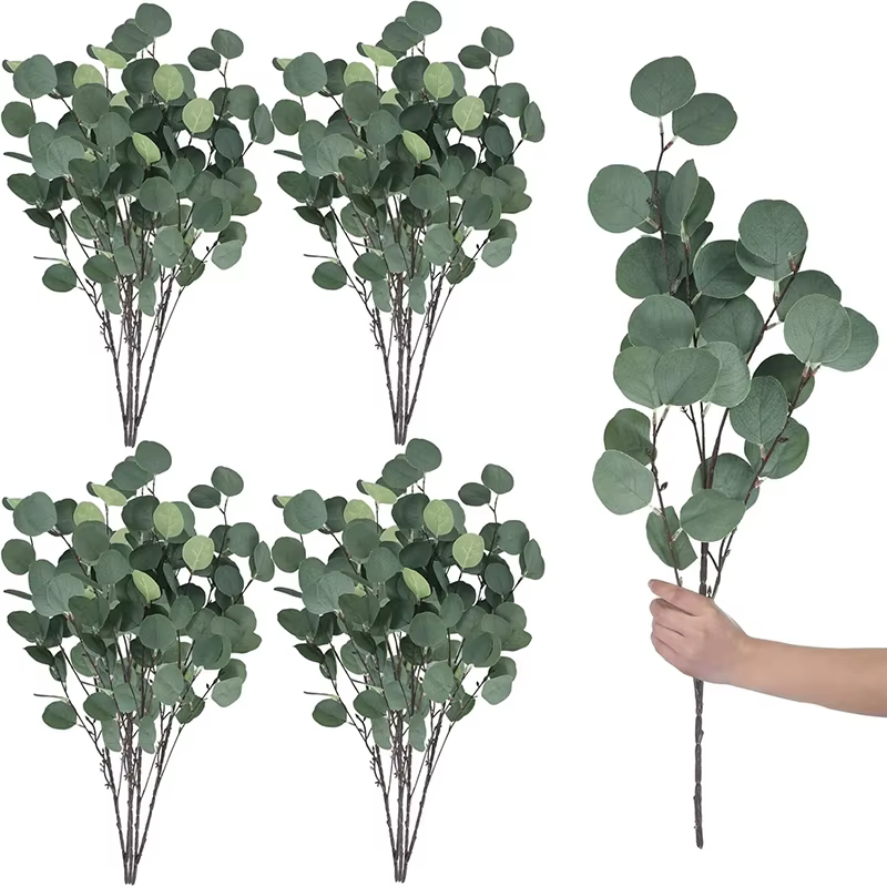Bouquet de plantes artificielles d'eucalyptus, 1 pièce, tige de Branche verte de 60cm, pour décorati