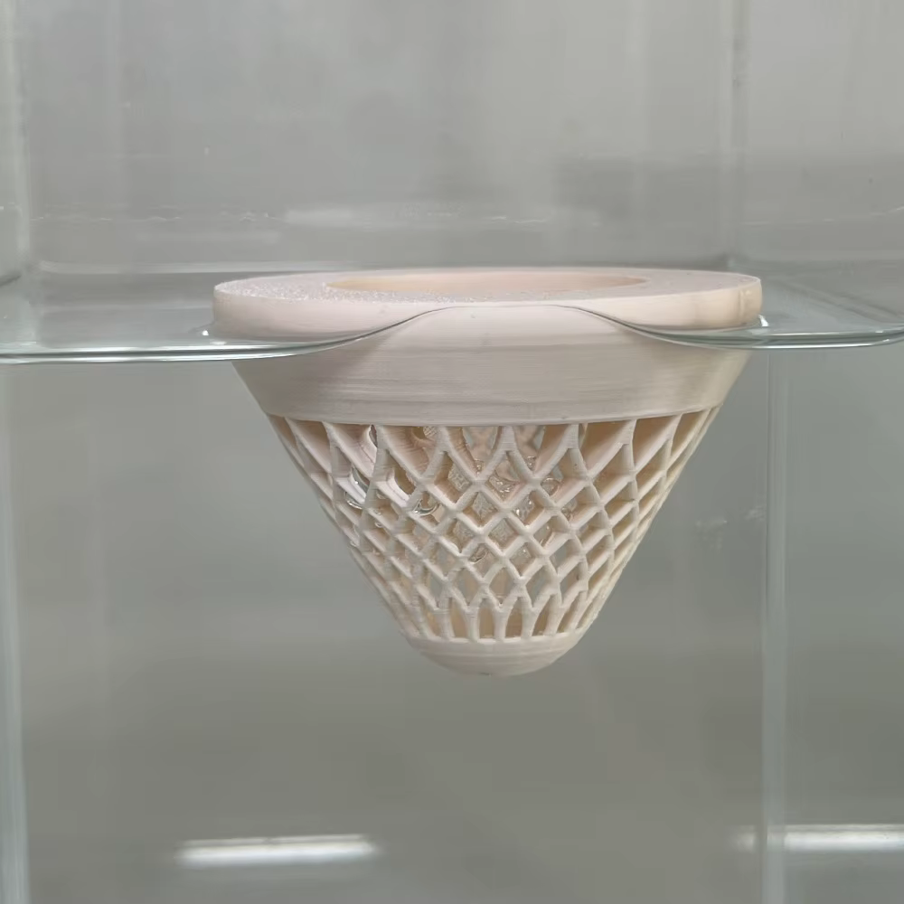Pot de fleurs flottant décoratif en PLA avec trous, accessoire d'aquarium, décoration unique pour aq