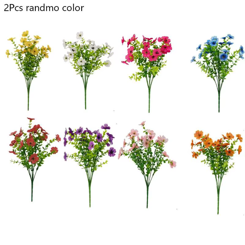 Bouquet de fleurs violettes artificielles, fausses plantes, pour la maison, le jardin, la décoration