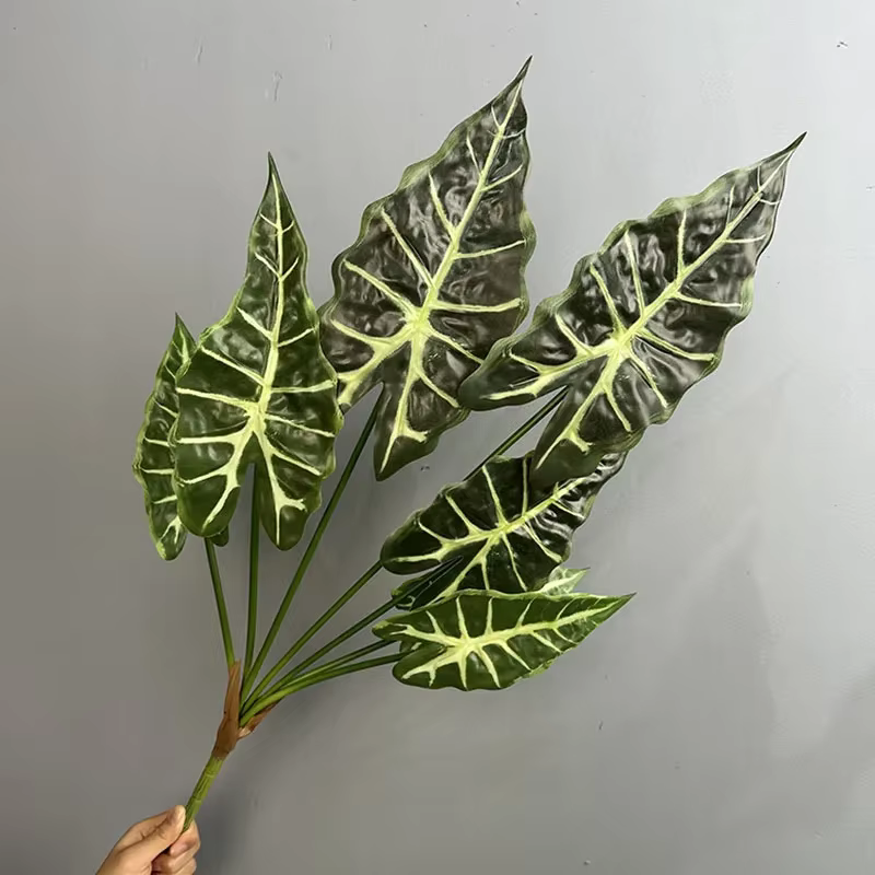 Simulation de plantes vertes Taro Levesf, décoration florale d'hôtel, plante artificielle imprimée e