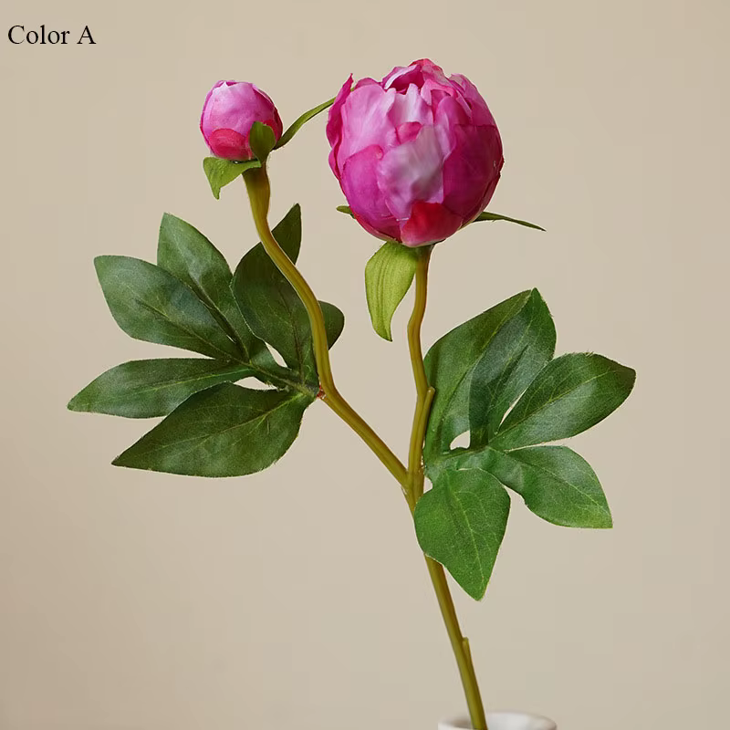 Style européen 2 têtes simulé pivoine mariage maison décoration douce Arrangement floral Arrangement
