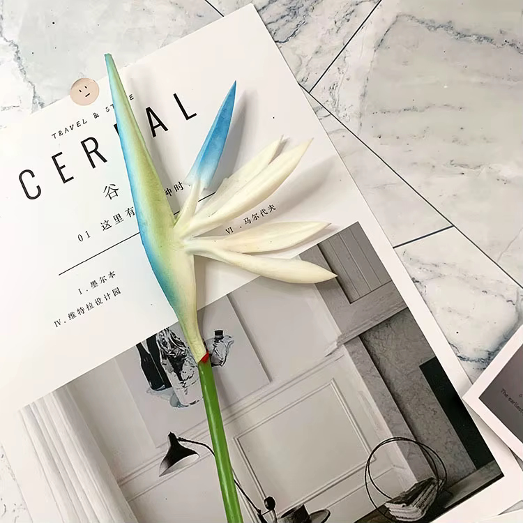 Fleur artificielle en PU Real Touch, plantes d'oiseaux du ciel, décoration d'intérieur, accessoires 