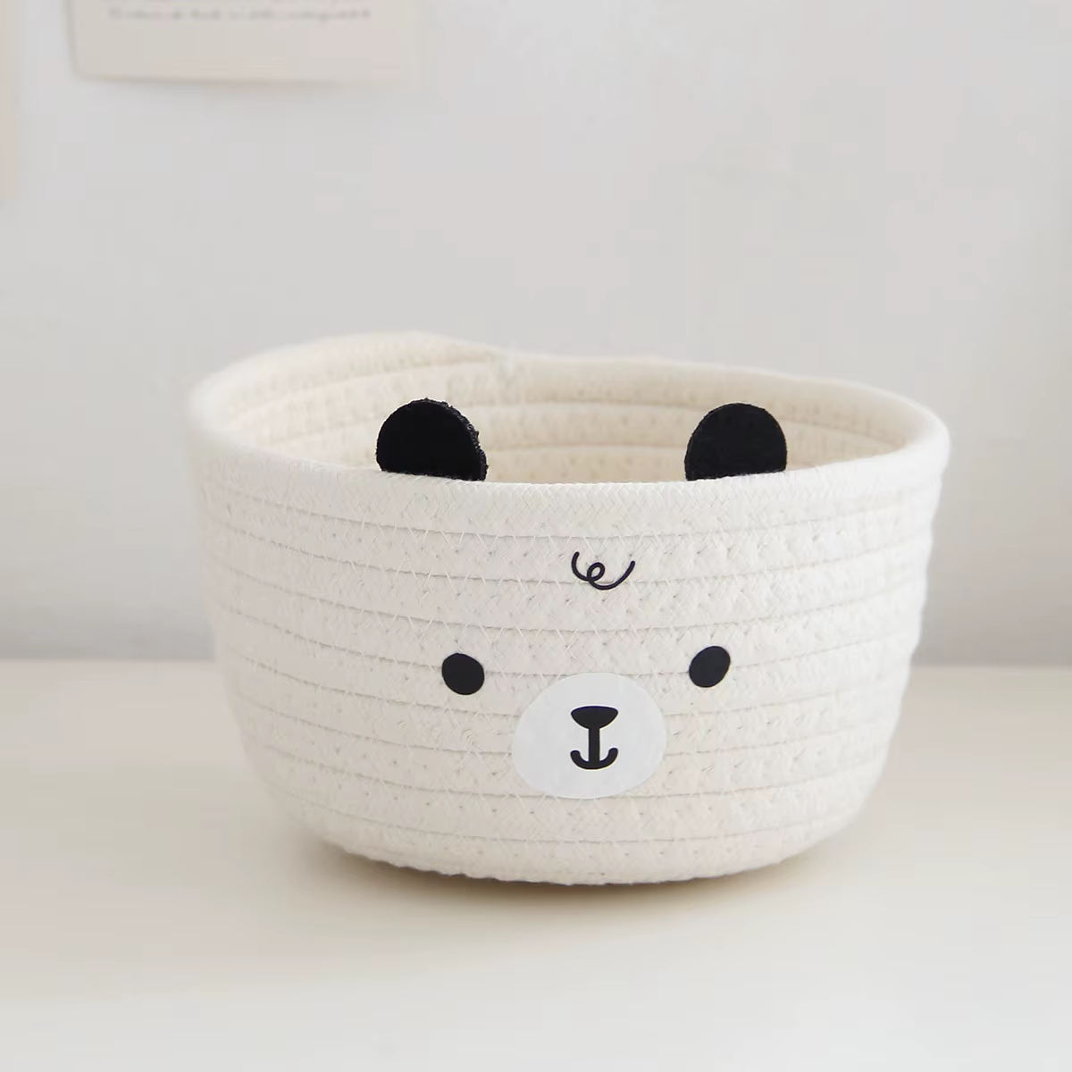 Paniers de rangement mignons en rotin tissé, décoration de chambre à coucher, étui de rangement pour