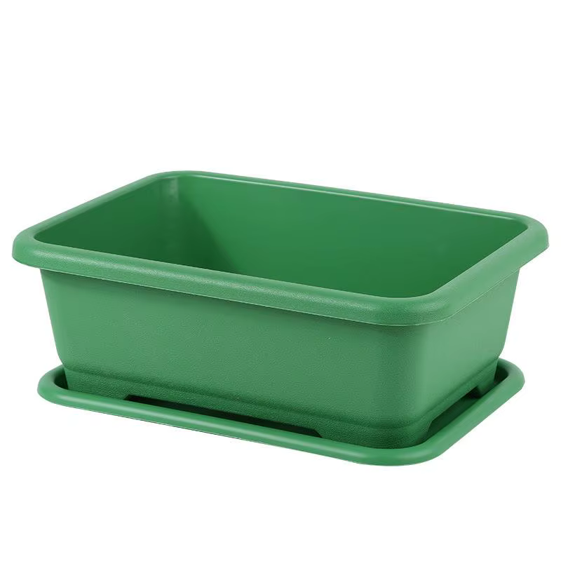 Jardinière rectangulaire incassable et résistante aux chocs avec trous de drainage, kit d'accessoire