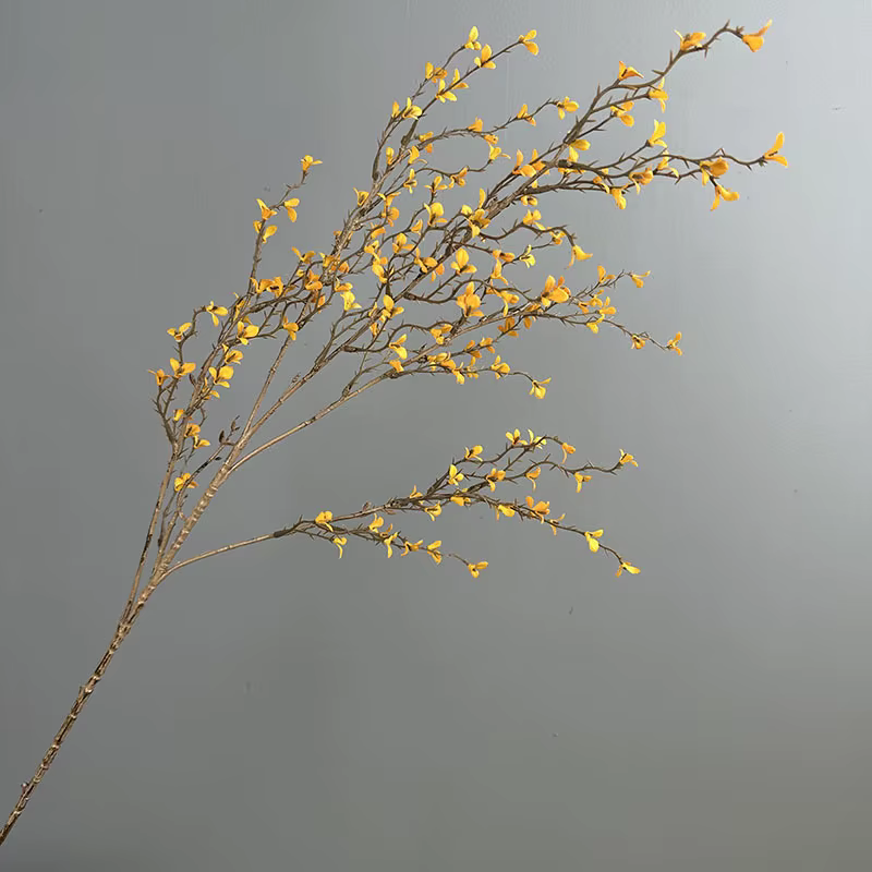 6 pièces de plantes artificielles en plastique, style nordique, avec 5 tiges, type freesia et jasmin
