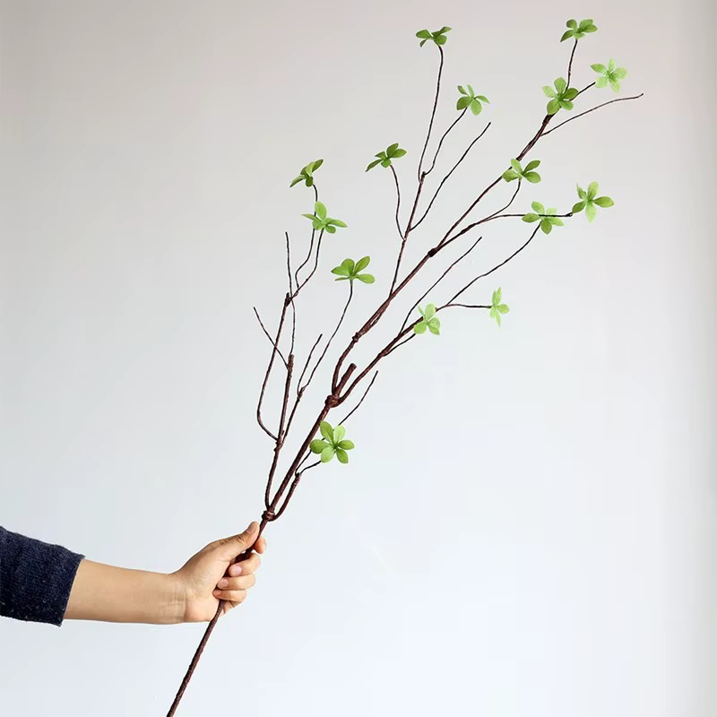 3 pièces de feuilles de cloche artificielles suspendues en plastique, plantes vertes, fausses fleurs
