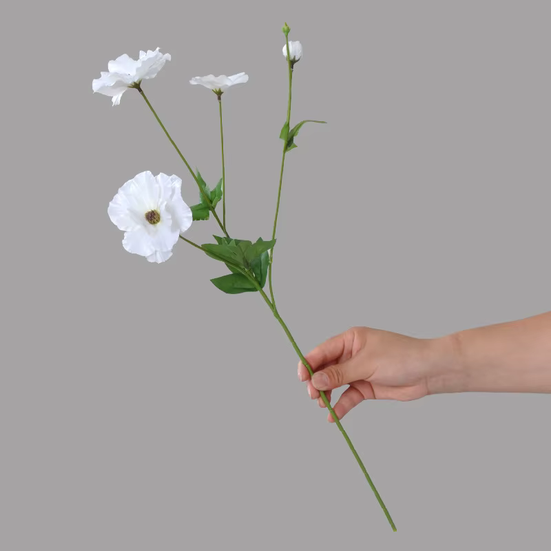 Fausse fleur d'Eustoma pour Noël, décor de mariage, décoration de la maison, fête de mariage, fleurs
