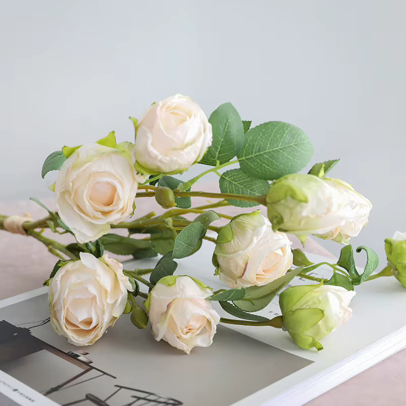 Bouquet de fausses Roses en soie, Simulation de fleurs, décoration de maison, salon, chambre à couch