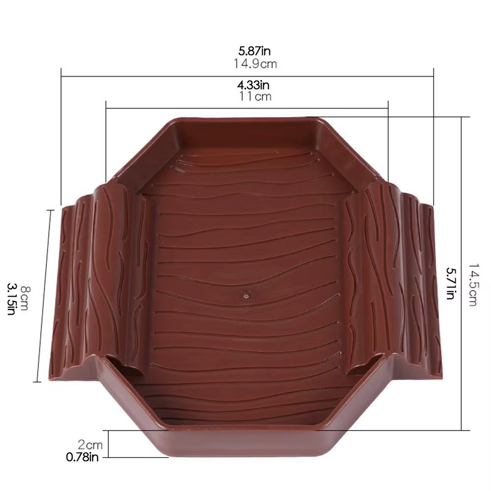 Bol d'eau en forme de tortue, plat de piscine antidérapant pour Reptile, baignoire décorative avec r