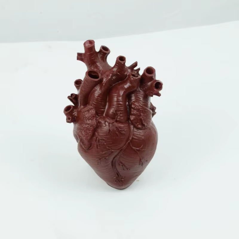 Vase en résine en forme de cœur pour arrangement floral, vase créatif en forme de cœur anatomique, p