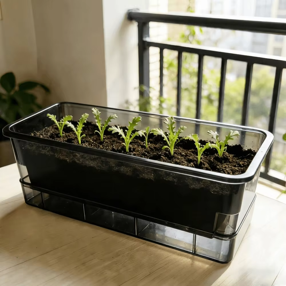 Pots de culture hydroponique en plastique épaissi, bac de semis, conteneur de plantation auto-arrosa