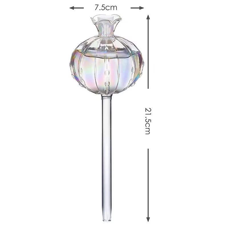Ampoules d'arrosage automatique en verre pour plantes, goutteur d'eau en forme de plante de fleur, d