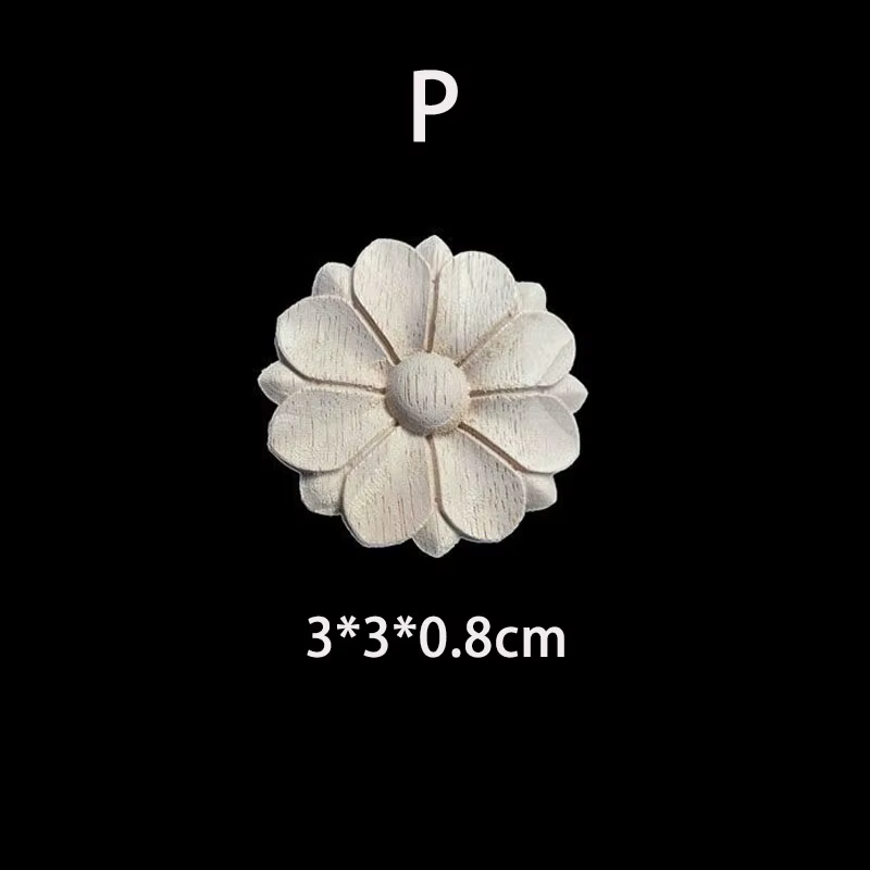 Appliques florales en bois pour meubles, Onlays antiques, moulage, décoration de maison, sculpture s