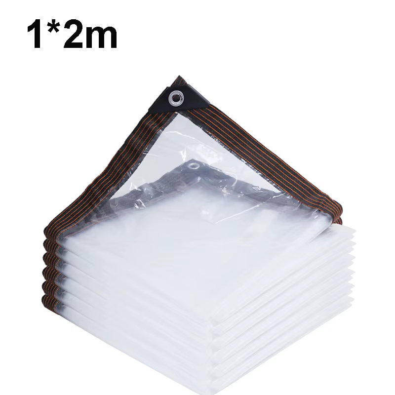 Bâche imperméable transparente en PE avec œillets pour jardin, balcon, patio, auvents, plantes d'hiv