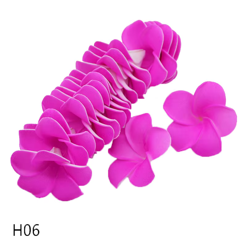 Têtes de fleurs artificielles en mousse de frangipanier, fleurs PlumBR, couronne de fleurs bricolage