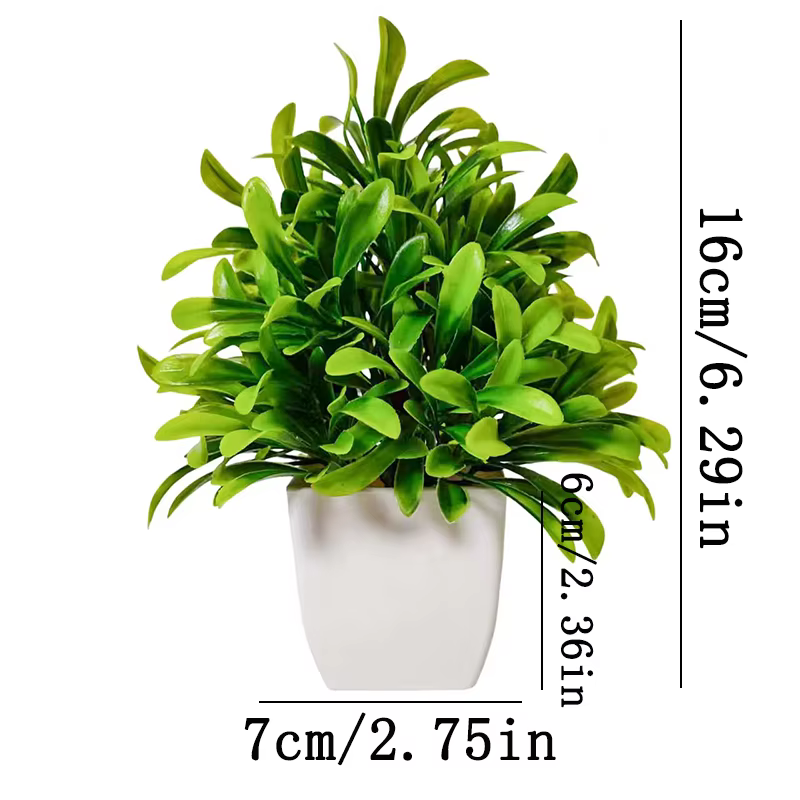 Plantes artificielles avec Pots en plastique, verdure parfaite pour la décoration de la maison, bure