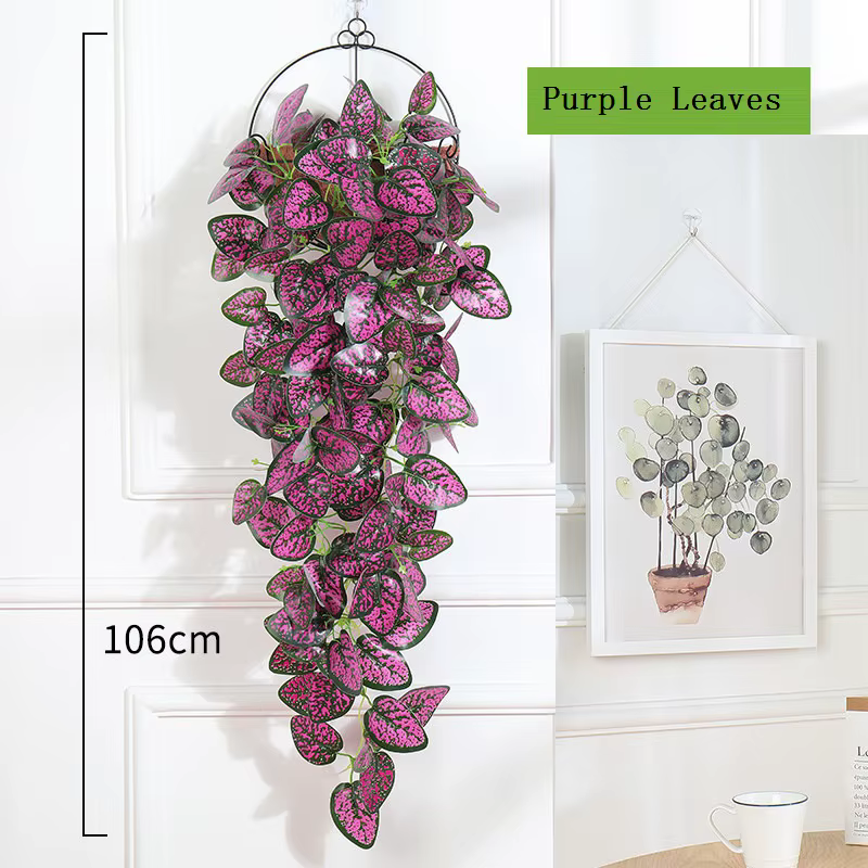 Vignes artificielles pour décoration murale, fausses plantes, feuilles vertes, décor de jardin de ma