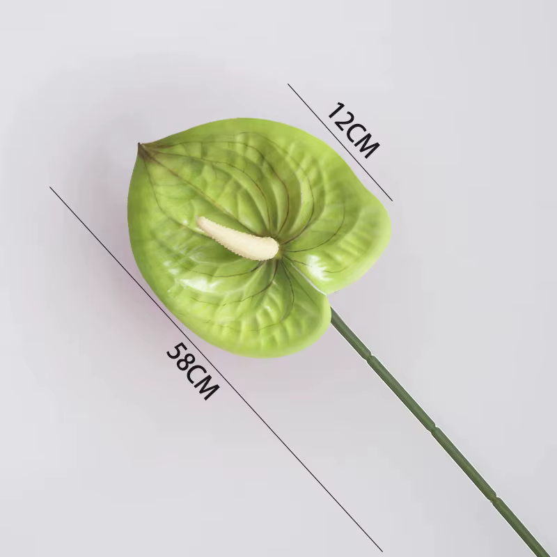 Plantes artificielles, fleurs artificielles à tige unique, simulation d'anthurium, fleurs pour arran