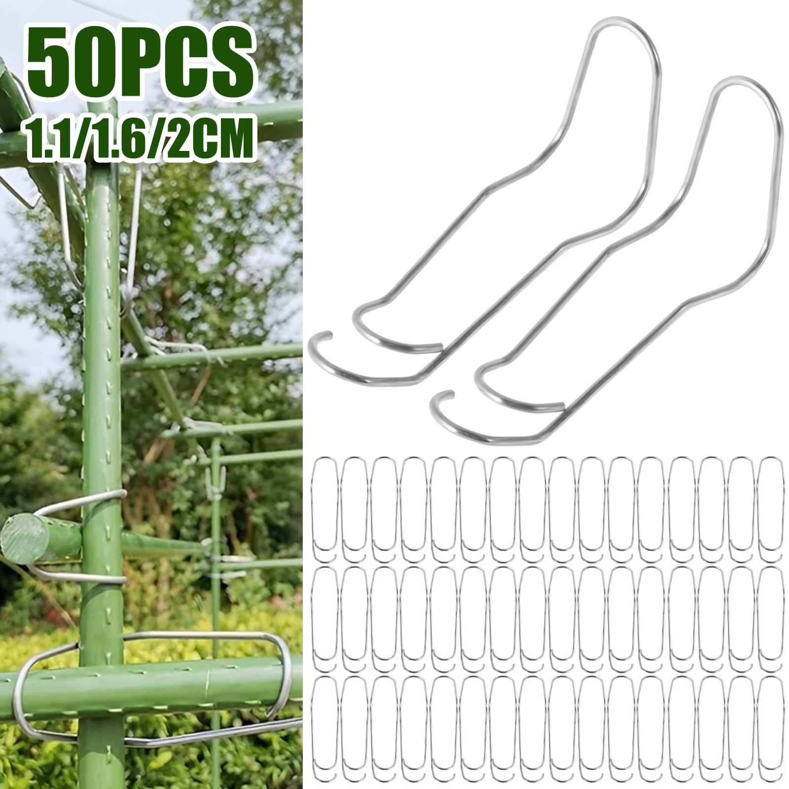 Boucles de connexion en treillis pour plantes, 50 pièces, Support de tuyau d'escalade, outil de fixa