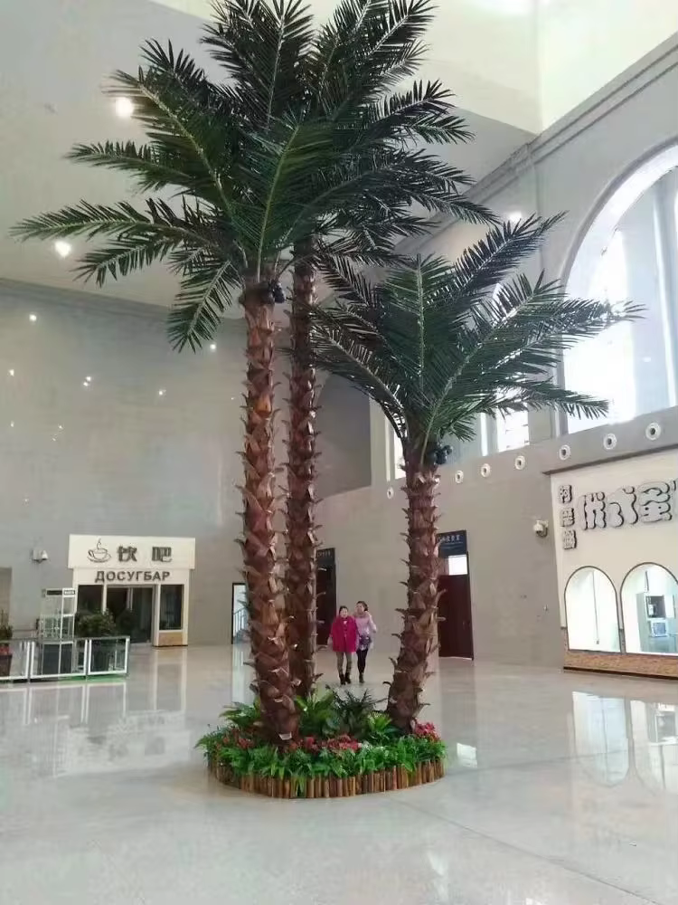 Grandes cocotiers artificiels d'extérieur pour la décoration, arbres simulés d'intérieur