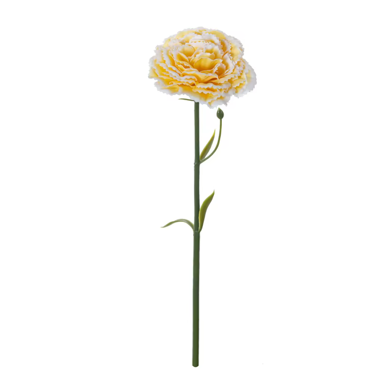 Lot de 5 fleurs artificielles en soie pas chères, œillets pour la maison, la chambre, la couronne de