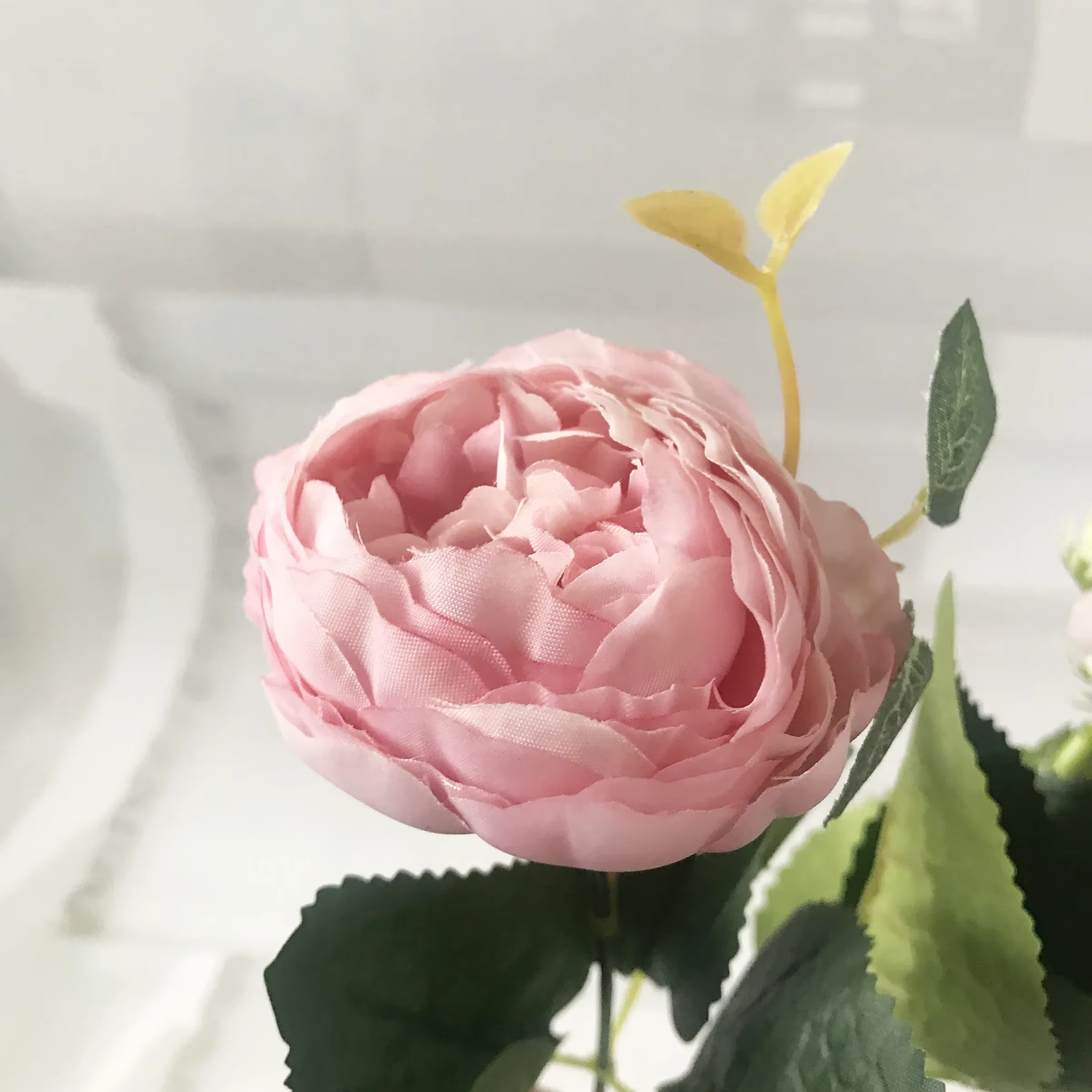Bouquet de fleurs artificielles pivoine en soie Rose 30cm, 5 grandes têtes et 4 bourgeons, fausses f