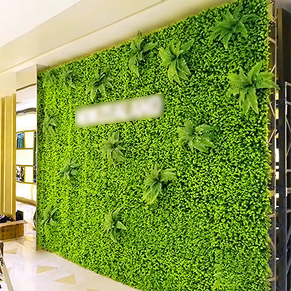Plante Artificielle pour Décoration Murale, Panneaux Verts, Polymères de Haie de Feuillage, Simulati