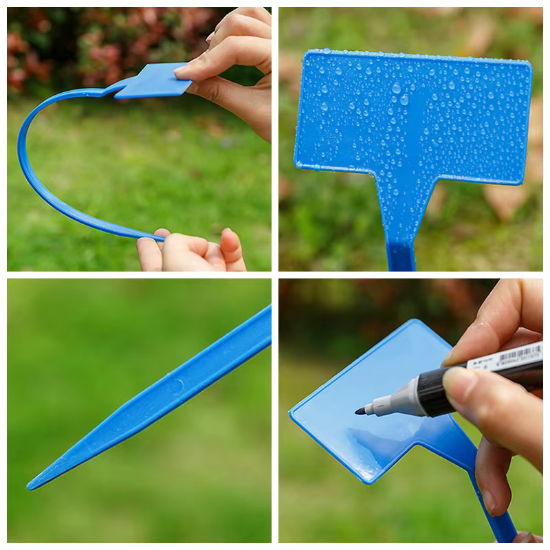 Marqueurs de plantes en plastique pour ornement de jardin, étiquettes retournées de type T, marqueur