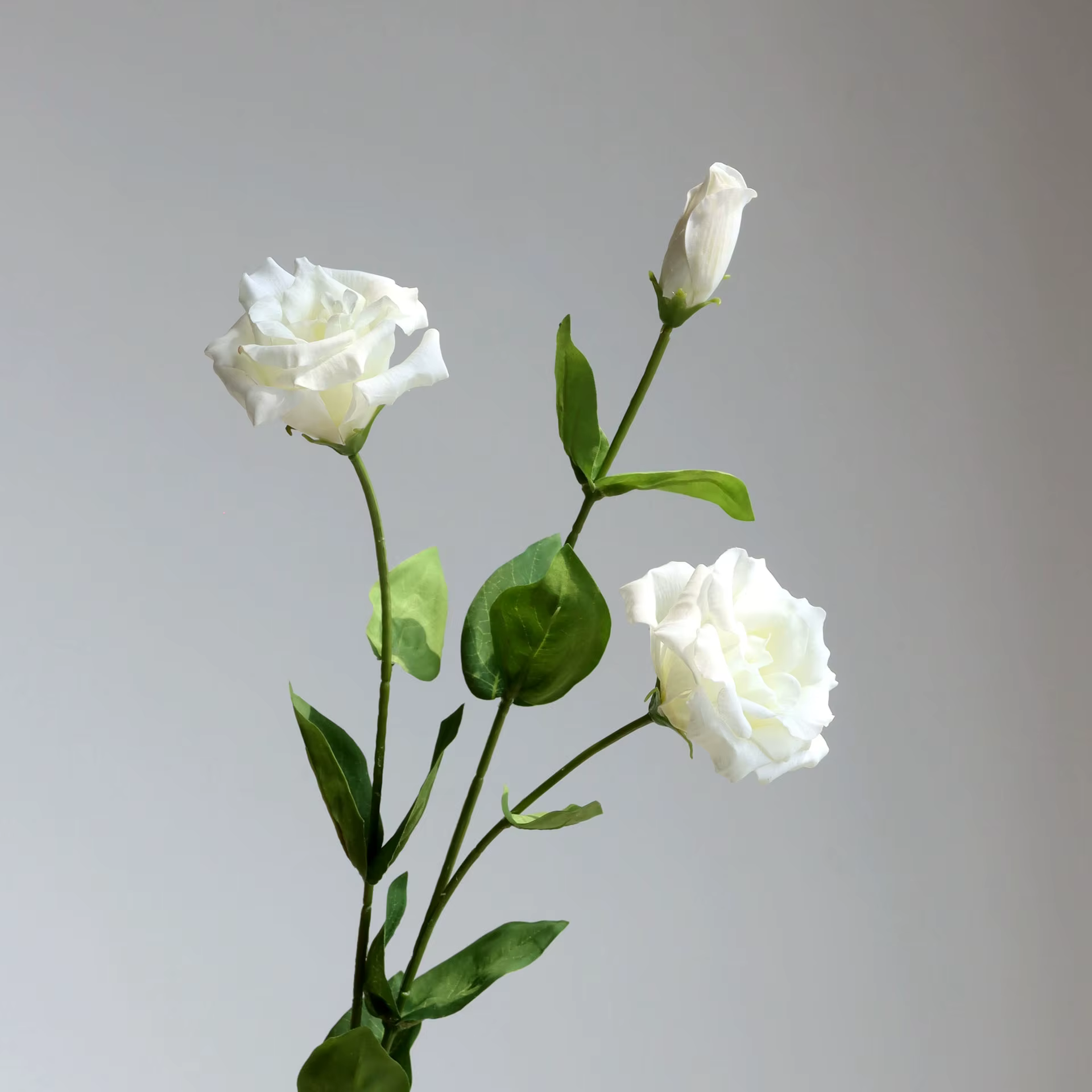 3 fleurs d'eustoma 3 fourchettes fausses fleurs de lisianthe hydratantes au toucher décor d'intérieu